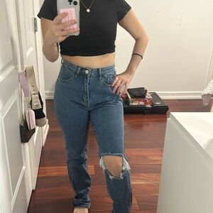 HIGH WAISTED STRAIGHT LEG JEANS NWOT